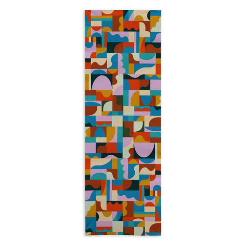 Gigi Rosado Geometric collage Yoga Towel