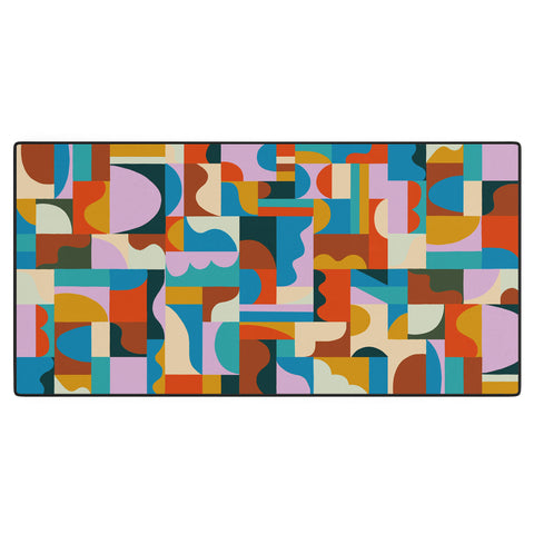 Gigi Rosado Geometric collage Desk Mat