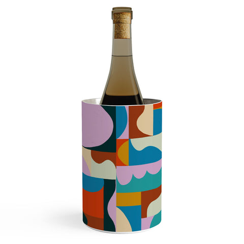 Gigi Rosado Geometric collage Wine Chiller