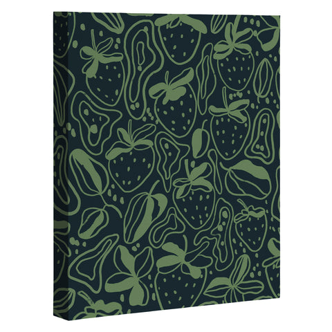 Gigi Rosado Green strawberries Art Canvas
