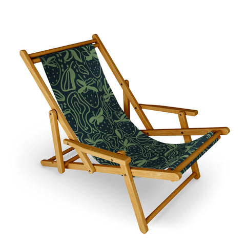 Gigi Rosado Green strawberries Sling Chair