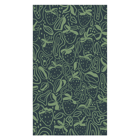 Gigi Rosado Green strawberries Tablecloth