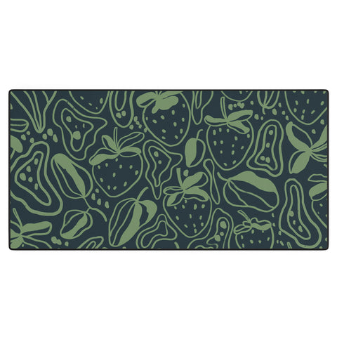 Gigi Rosado Green strawberries Desk Mat