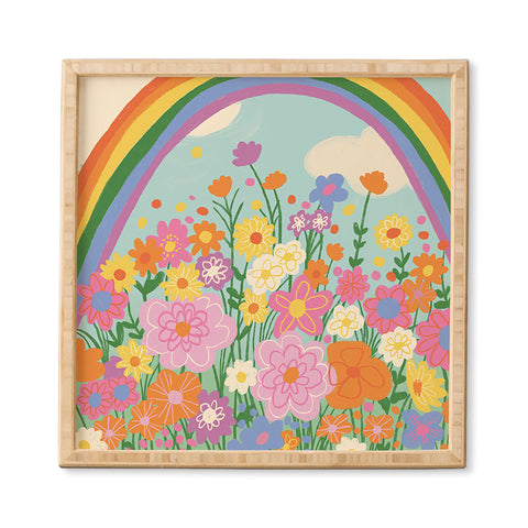 Gigi Rosado Happy rainbow Framed Wall Art
