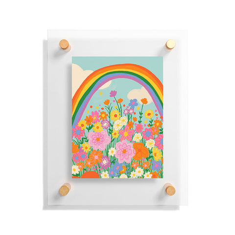 Gigi Rosado Happy rainbow Floating Acrylic Print