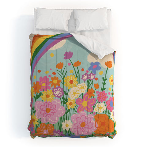 Gigi Rosado Happy rainbow Comforter