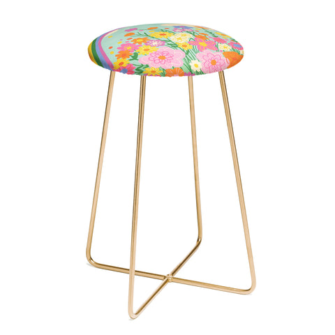 Gigi Rosado Happy rainbow Counter Stool