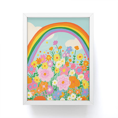 Gigi Rosado Happy rainbow Framed Mini Art Print