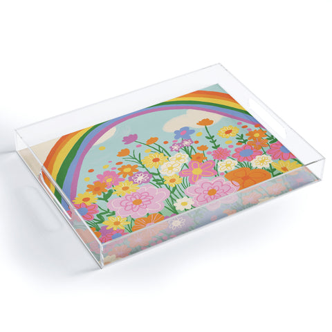 Gigi Rosado Happy rainbow Acrylic Tray