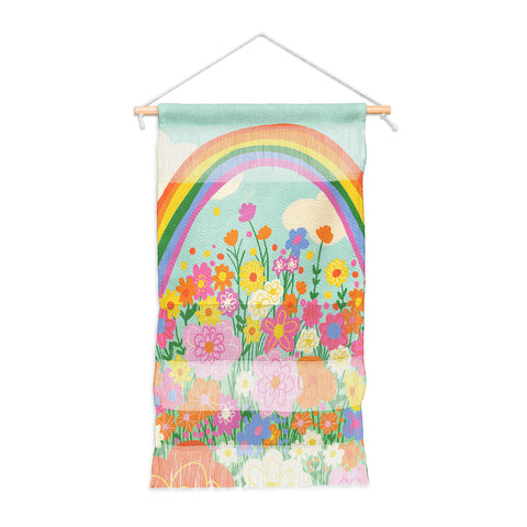 Gigi Rosado Happy rainbow Wall Hanging Portrait