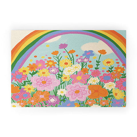 Gigi Rosado Happy rainbow Welcome Mat
