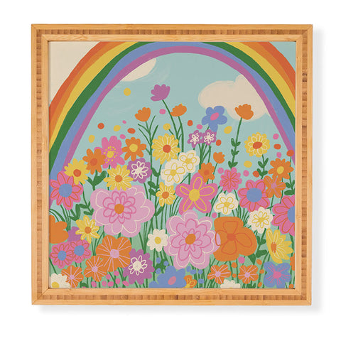 Gigi Rosado Happy rainbow Framed Wall Art