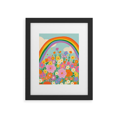 Gigi Rosado Happy rainbow Framed Art Print