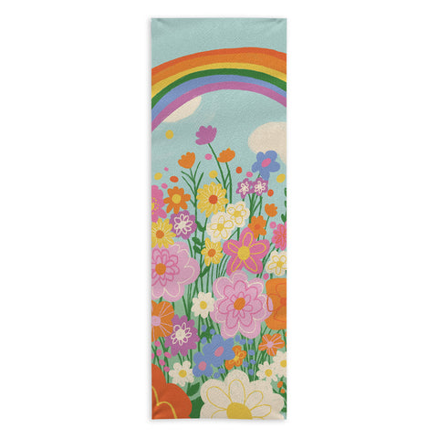 Gigi Rosado Happy rainbow Yoga Towel