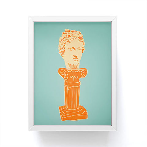 Gigi Rosado Head on pedestal Framed Mini Art Print