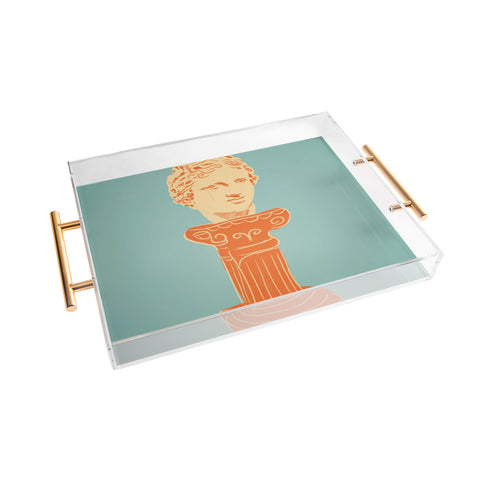 Gigi Rosado Head on pedestal Acrylic Tray