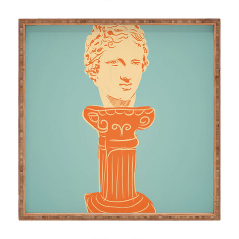 Gigi Rosado Head on pedestal Square Tray