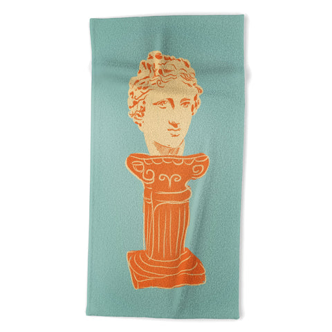 Gigi Rosado Head on pedestal Beach Towel