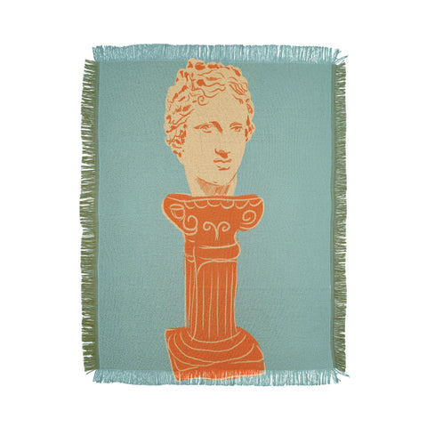 Gigi Rosado Head on pedestal Throw Blanket