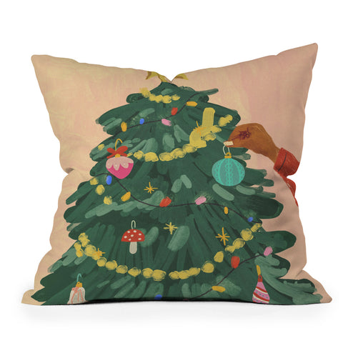 Gigi Rosado Holiday Season Throw Pillow