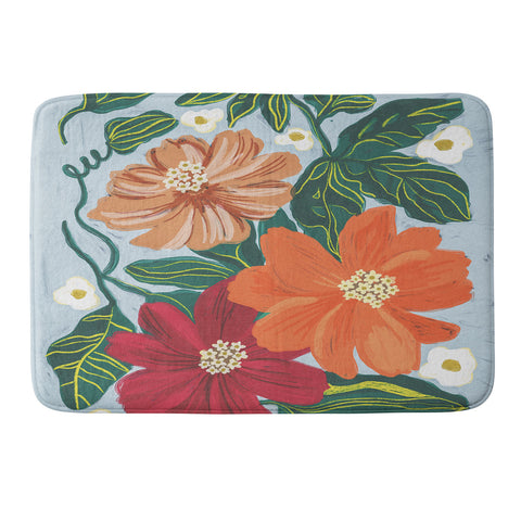 Gigi Rosado In full bloom II Memory Foam Bath Mat
