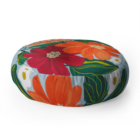 Gigi Rosado In full bloom II Floor Pillow Round