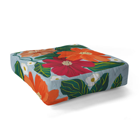 Gigi Rosado In full bloom II Floor Pillow Square