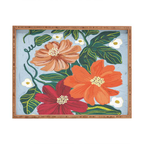 Gigi Rosado In full bloom II Rectangular Tray