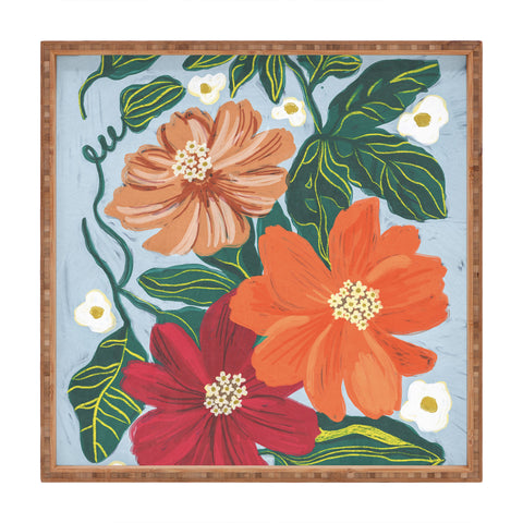 Gigi Rosado In full bloom II Square Tray
