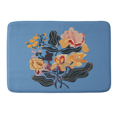 Gigi Rosado Iris dream blue Memory Foam Bath Mat
