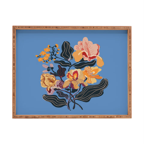 Gigi Rosado Iris dream blue Rectangular Tray