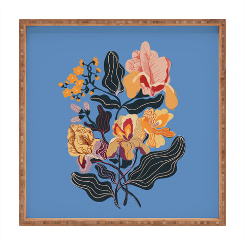 Gigi Rosado Iris dream blue Square Tray