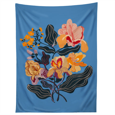 Gigi Rosado Iris dream blue Tapestry