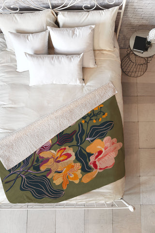 Gigi Rosado Iris dream Fleece Throw Blanket