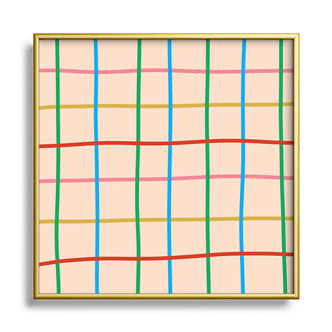 Gigi Rosado Joy of together Square Metal Framed Art Print