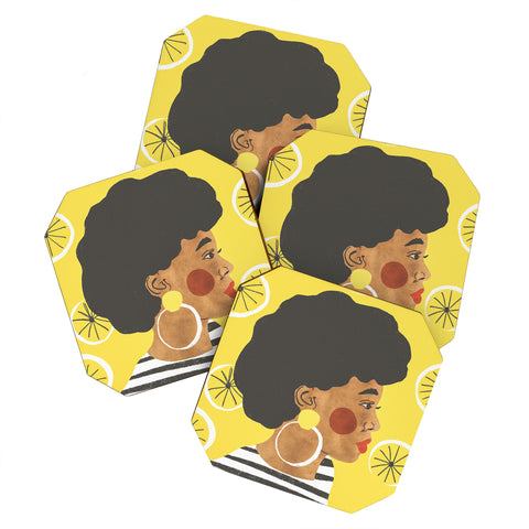 Gigi Rosado Lemonade I Coaster Set