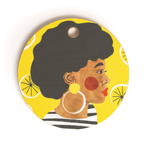 Gigi Rosado Lemonade I Cutting Board Round