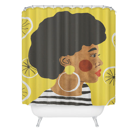 Gigi Rosado Lemonade I Shower Curtain