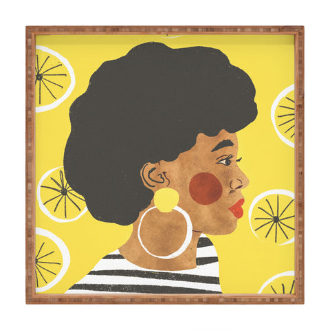 Gigi Rosado Lemonade I Square Tray