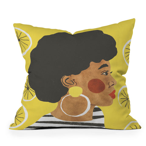 Gigi Rosado Lemonade I Outdoor Throw Pillow