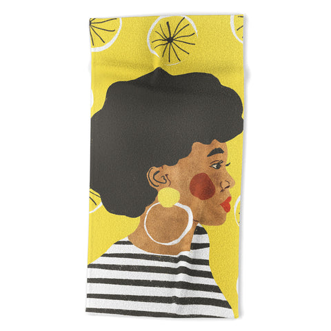 Gigi Rosado Lemonade I Beach Towel