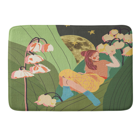 Gigi Rosado Lily of the Valley I Memory Foam Bath Mat