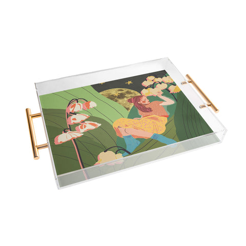 Gigi Rosado Lily of the Valley I Acrylic Tray