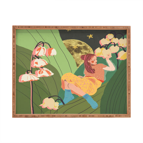 Gigi Rosado Lily of the Valley I Rectangular Tray