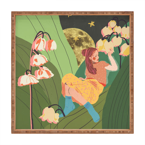 Gigi Rosado Lily of the Valley I Square Tray