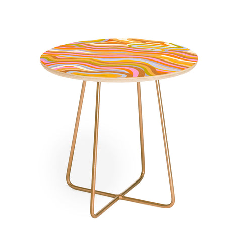 Gigi Rosado Liquid Marble Round Side Table