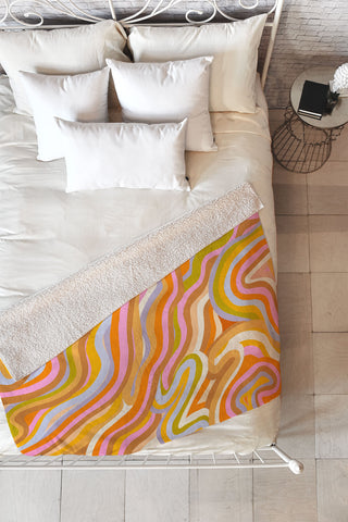 Gigi Rosado Liquid Marble Fleece Throw Blanket