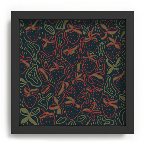 Gigi Rosado Lunar strawberries Recessed Framing Square