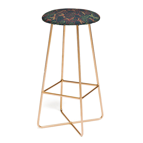 Gigi Rosado Lunar strawberries Bar Stool