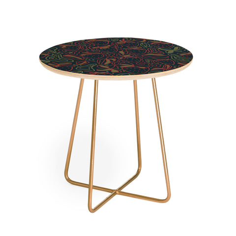 Gigi Rosado Lunar strawberries Round Side Table